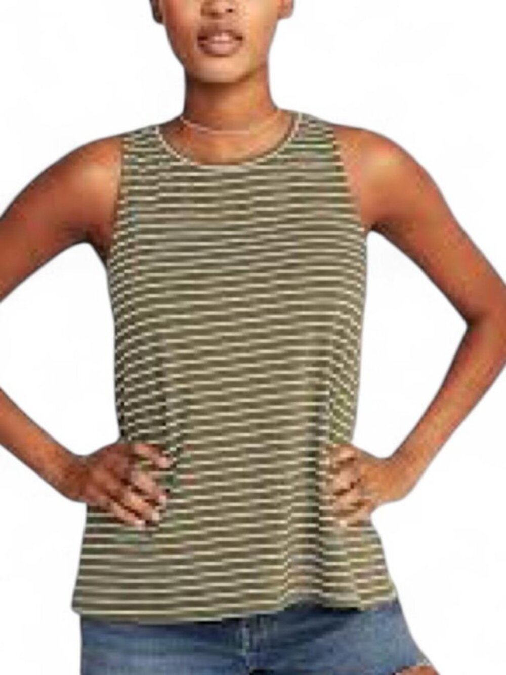 Old Navy sleeveless striped crew neck top XL